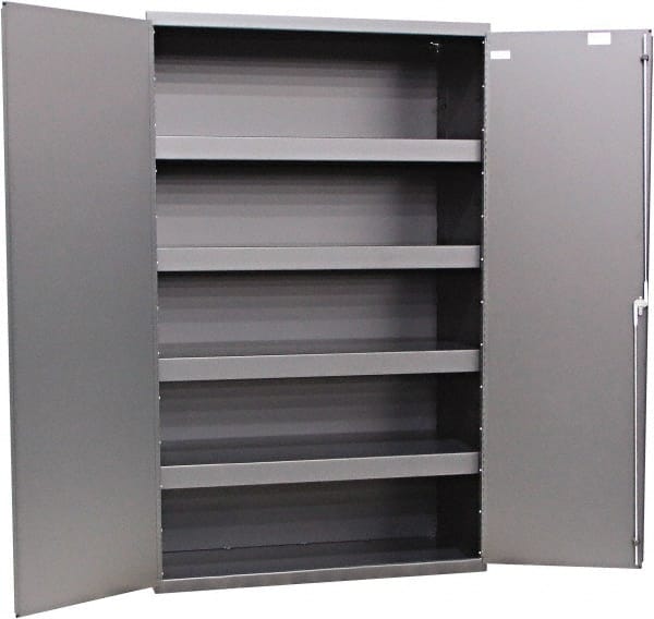 Valley Craft - 4 Shelf Base Storage Cabinet - Steel, 36" Wide x 24" Deep x 84" High, Gray - Exact Tooling