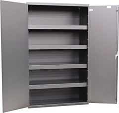 Valley Craft - 4 Shelf Base Storage Cabinet - Steel, 36" Wide x 24" Deep x 84" High, Gray - Exact Tooling