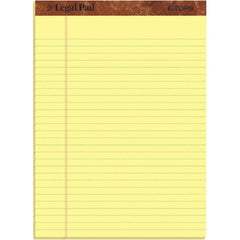 TOPS - 50 Sheet, 8-1/2 x 11", Legal/Wide (Style) Legal Pad - Canary - Exact Tooling