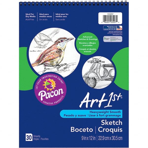 Pacon - 30 Sheet, 9 x 12", Sketch - White - Exact Tooling
