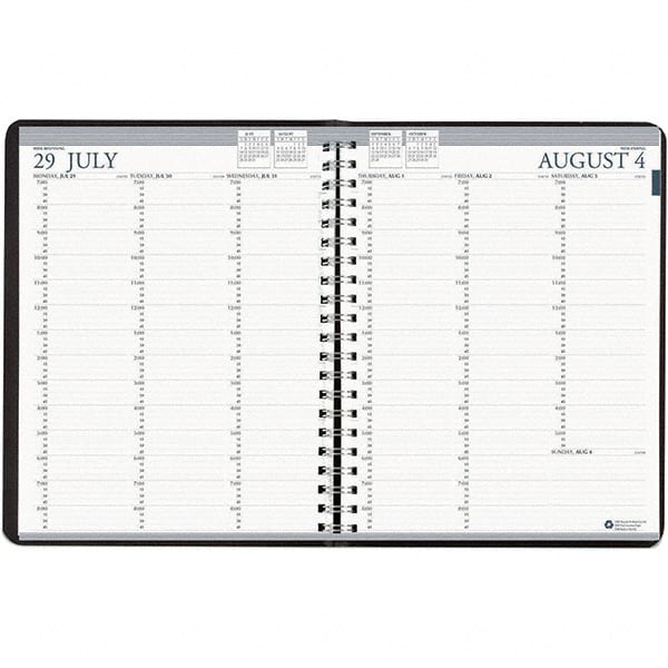 House of Doolittle - 112 Sheet, 8-1/2 x 11", Weekly Planner - Black - Exact Tooling