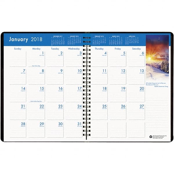 House of Doolittle - 24 Sheet, 8-1/2 x 11", Monthly Planner - Black - Exact Tooling