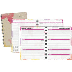 AT-A-GLANCE - 128 Sheet, 8-1/2 x 11", Weekly/Monthly Planner - Watercolors - Exact Tooling