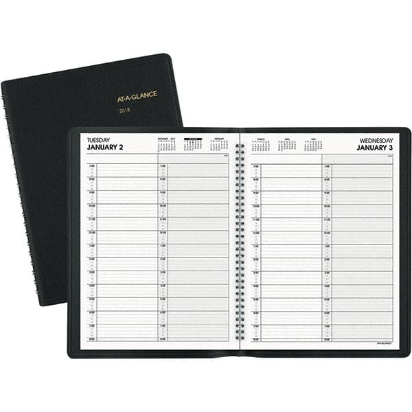 AT-A-GLANCE - 365 Sheet, 8 x 10-7/8", Appointment Book - Black - Exact Tooling