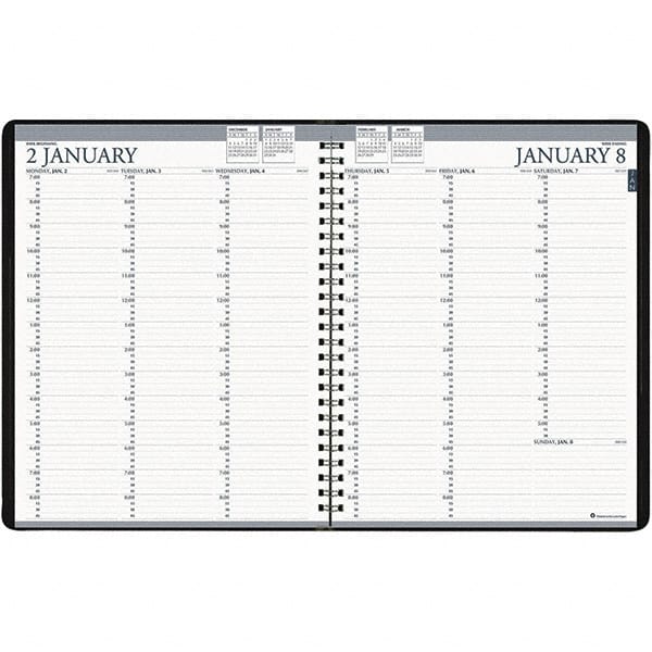 House of Doolittle - 224 Sheet, 8-1/2 x 11", Weekly Planner - Black - Exact Tooling