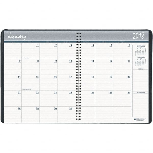 House of Doolittle - 24 Sheet, 8-1/2 x 11", Monthly Planner - Blue - Exact Tooling