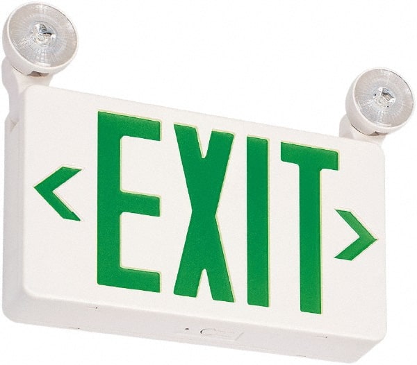 Philips - Combination Exit Signs Mounting Type: Ceiling Mount; Wall Mount Number of Faces: 1 - Exact Tooling