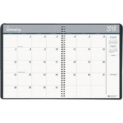 House of Doolittle - 24 Sheet, 6-7/8 x 8-3/4", Monthly Planner - Black - Exact Tooling