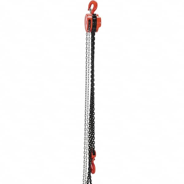 Vestil - 6,000 Lb Lifting Capacity, 20' Lift Height, Hand Hoist - Made from Chain - Exact Tooling