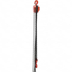 Vestil - 6,000 Lb Lifting Capacity, 20' Lift Height, Hand Hoist - Made from Chain - Exact Tooling
