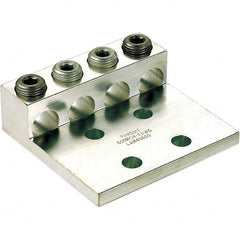 Panduit - 6 AWG Noninsulated Lug Connection Square Ring Terminal - 1/2" Stud, 4-1/4" OAL x 4.04" Wide, Tin Plated Aluminum Contact - Exact Tooling