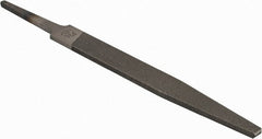 PFERD - 4" Long, Smooth Cut, Flat American-Pattern File - Single, Double Cut, 0.09" Overall Thickness, Tang - Exact Tooling
