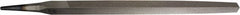 PFERD - 6" Long, Bastard Cut, Triangle American-Pattern File - Double Cut, 0.47" Overall Thickness, Tang - Exact Tooling