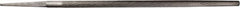 PFERD - 6" Long, Second Cut, Round American-Pattern File - Single Cut, 0.22" Overall Thickness, Tang - Exact Tooling