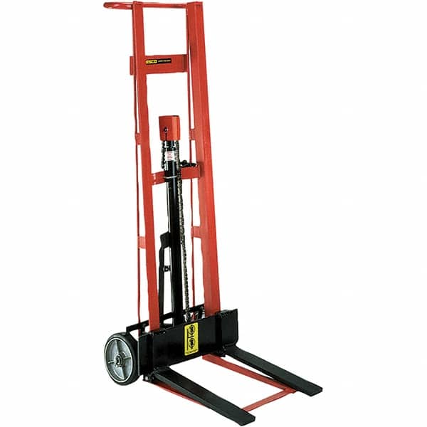 Wesco Industrial Products - 750 Lb Capacity, 40" Lift Height, Hydraulic Platform Base Manually Operated Lift - Exact Tooling