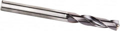 Kennametal - 6mm 135° Spiral Flute Solid Carbide Screw Machine Drill Bit - Multilayer TiAlN Finish, Right Hand Cut, 28mm Flute Length, 66mm OAL, Standard Point, Straight Shank - Exact Tooling