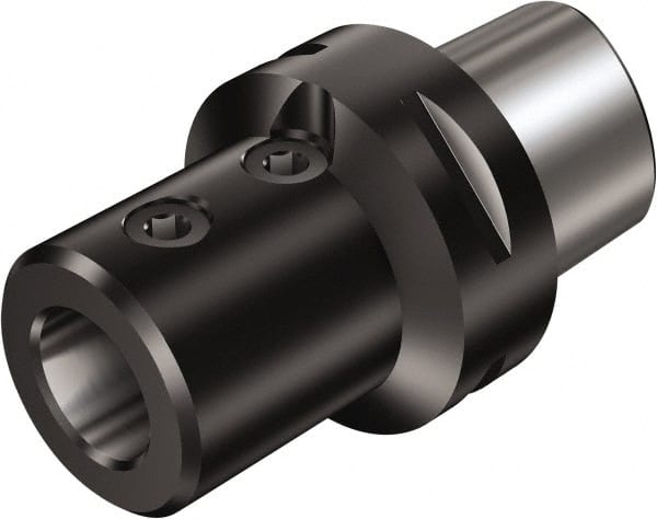 Sandvik Coromant - 63/64" Bore Diam, 40mm Body Diam x 77mm Body Length, Boring Bar Holder & Adapter - 3.14" Screw Thread Lock, 77mm Bore Depth, Internal Coolant - Exact Tooling