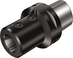 Sandvik Coromant - 63/64" Bore Diam, 40mm Body Diam x 77mm Body Length, Boring Bar Holder & Adapter - 3.14" Screw Thread Lock, 77mm Bore Depth, Internal Coolant - Exact Tooling