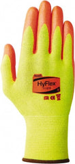 Ansell - Size 2XL (11), ANSI Cut Lvl 4, Abrasion Lvl 0, Nitrile Coated Kevlar/Spectra/Stainless Steel Cut Resistant Gloves - 12" Long, Palm Coated, Knit Wrist, Yellow/Orange, Paired - Exact Tooling