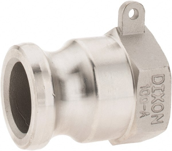 Dixon Valve & Coupling - 1" Stainless Steel Cam & Groove Suction & Discharge Hose Male Adapter Female NPT Thread - Part A, 1" Thread, 250 Max psi - Exact Tooling