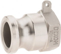 Dixon Valve & Coupling - 1" Stainless Steel Cam & Groove Suction & Discharge Hose Male Adapter Female NPT Thread - Part A, 1" Thread, 250 Max psi - Exact Tooling