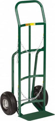 Little Giant - 800 Lb Capacity 47" OAH Cylinder Hand Truck - 8 x 14" Base Plate, Continuous Handle, Steel, Full Pneumatic Wheels - Exact Tooling