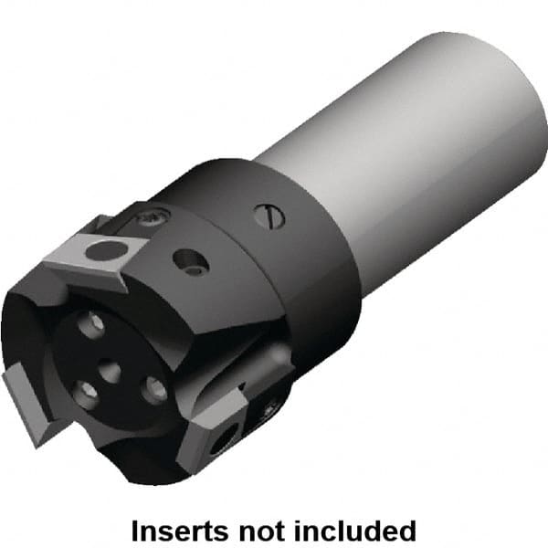 Kennametal - 50mm Cut Diam, 9.5mm Max Depth of Cut, 32mm Shank Diam, 110mm OAL, Indexable Square Shoulder End Mill - BGHX 15.. Inserts, Cylindrical Shank, 90° Lead Angle, Through Coolant, Series Fix-Perfect - Exact Tooling