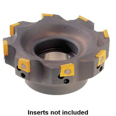 Kennametal - 4 Inserts, 63mm Cut Diam, 22mm Arbor Diam, 10mm Max Depth of Cut, Indexable Square-Shoulder Face Mill - 0/90° Lead Angle, 40mm High, 4.21103.. Insert Compatibility, Series Fix-Perfect - Exact Tooling