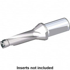Kennametal - 79.5mm Max Drill Depth, 3xD, 27.5mm Diam, Indexable Insert Drill - 2 Inserts, 32mm Shank Diam, Whistle Notch Shank - Exact Tooling