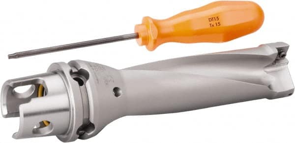 Kennametal - 76.2mm Max Drill Depth, 3xD, 25.4mm Diam, Indexable Insert Drill - 2 Inserts, 50mm Shank Diam, KM50 Modular Connection Shank - Exact Tooling