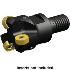 Kennametal - 45° Lead Angle, 39.93mm Max Cut Diam, 1-1/4" Min Cut Diam, 3.23mm Max Depth of Cut, Indexable Chamfer & Angle End Mill - 4 Inserts, HNGJ 0604ANENLD Insert Style, 62.61mm OAL, Through Coolant, Modular Connection - Exact Tooling