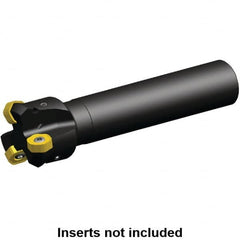 Kennametal - 45° Lead Angle, 40.17mm Max Cut Diam, 32mm Min Cut Diam, 3.2mm Max Depth of Cut, Indexable Chamfer and Angle End Mill - 4 Inserts, HNGJ 0604ANENLD Insert Style, 130mm Overall Length, Through Coolant, Straight Shank - Exact Tooling