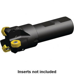 Kennametal - 45° Lead Angle, 40.17mm Max Cut Diam, 32mm Min Cut Diam, 3.2mm Max Depth of Cut, Indexable Chamfer and Angle End Mill - 4 Inserts, HNGJ 0604ANENLD Insert Style, 97mm Overall Length, Through Coolant, Straight Shank - Exact Tooling