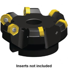 Kennametal - 5 Inserts, 2.093" Cutter Diam, 0.064" Max Depth of Cut, Indexable High-Feed Face Mill - 0.8661" Arbor Hole Diam, 1.575" High, KSHR Toolholder, HNGJ 0905.. Inserts, Series Dodeka Mini High-Feed - Exact Tooling