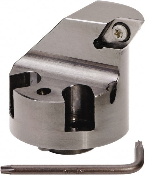 Kennametal - Left Hand Cut, 63mm Min Bore Diam, Size H50 Modular Boring Cutting Unit Head - Through Coolant, Compatible with DC.. - Exact Tooling