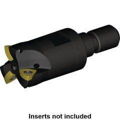 Kennametal - 3/4" Cut Diam, 0.04" Max Depth, M10 Modular Connection Indexable High-Feed End Mill - Screw Holding Method, WP.. 0302.. Insert, KF Toolholder, Through Coolant - Exact Tooling