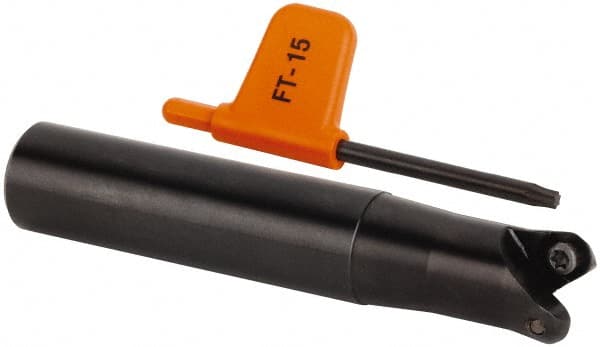 Kennametal - 20mm Cutting Diam, 20mm Shank Diam, 0.7874" Max Depth of Cut, Straight Shank Indexable Copy End Mill - 2 Inserts, RD.X 1003.. Insert - Exact Tooling