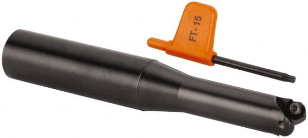 Kennametal - 20mm Cutting Diam, 63/64" Shank Diam, 0.7874" Max Depth of Cut, Straight Shank Indexable Copy End Mill - 2 Inserts, RD.X 1003.. Insert - Exact Tooling