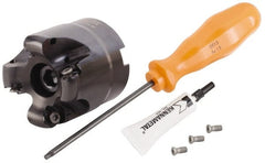 Kennametal - 50mm Cut Diam, 3mm Max Depth, 22mm Arbor Hole, 4 Inserts, RN.J 1204... Insert Style, Indexable Copy Face Mill - KDR Cutter Style, 31,330 Max RPM, 40mm High, Through Coolant, Series Rodeka - Exact Tooling