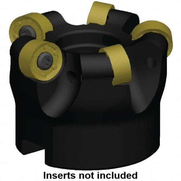 Kennametal - 80mm Cut Diam, 3mm Max Depth, 27mm Arbor Hole, 6 Inserts, RN.J 1204... Insert Style, Indexable Copy Face Mill - KDR Cutter Style, 24,760 Max RPM, 50mm High, Through Coolant, Series Rodeka - Exact Tooling