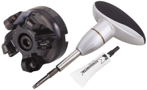 Kennametal - 76.2mm Cut Diam, 9.53mm Max Depth, 1" Arbor Hole, 5 Inserts, RCGX 64.. Insert Style, Indexable Copy Face Mill - KSRM Cutter Style, 15,000 Max RPM, 2 High, Through Coolant, Series Beyond Blast KSRM - Exact Tooling