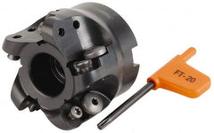 Kennametal - 66mm Cut Diam, 8mm Max Depth, 27mm Arbor Hole, 5 Inserts, RD.X 1604... Insert Style, Indexable Copy Face Mill - 50mm High, Series KDM - Exact Tooling