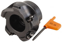 Kennametal - 76.2mm Cut Diam, 6mm Max Depth, 1" Arbor Hole, 5 Inserts, RD.. 12T3... Insert Style, Indexable Copy Face Mill - KDM300 Cutter Style, 50.04mm High, Series KDM - Exact Tooling