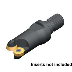 Kennametal - 25mm Cutting Diam, 63/64" Max Depth of Cut, Modular Connection Indexable Copy End Mill - 5 Inserts, RD.. 0702.. Insert - Exact Tooling