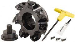 Kennametal - 6" Cut Diam, 9.53mm Max Depth, 1-1/2" Arbor Hole, 7 Inserts, RCGT 64... Insert Style, Indexable Copy Face Mill - BMD600 Cutter Style, 14,000 Max RPM, 2-1/2 High, Series KSRM - Exact Tooling