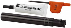 Kennametal - 12mm Cut Diam, 6.96mm Max Depth of Cut, 12mm Shank Diam, 100mm OAL, Indexable Square Shoulder End Mill - EDPT 0703.. Inserts, Cylindrical Shank, Through Coolant, Series Mill 1-07 - Exact Tooling