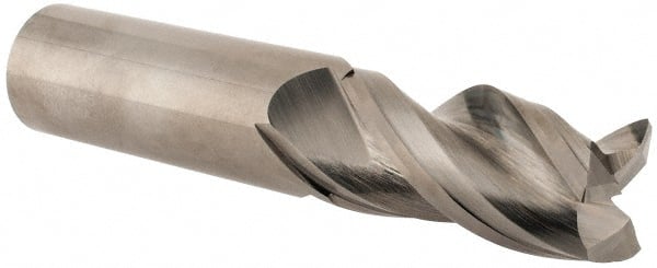 Kennametal - 1", 3 Flute, Single End, Solid Carbide, 0.03" Corner Radius End Mill - 5" OAL, 38° Helix, Right Hand Flute, 2" LOC, Right Hand Cut - Exact Tooling