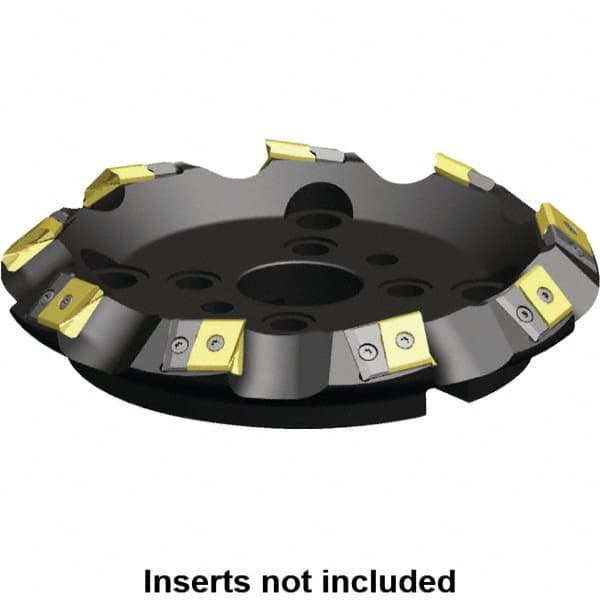 Kennametal - 285.36mm Cut Diam, 60mm Arbor Hole, 17.15mm Max Depth of Cut, 45° Indexable Chamfer & Angle Face Mill - 9 Inserts, LN.U 2410... Insert, Right Hand Cut, 9 Flutes, Series MEGA45 - Exact Tooling