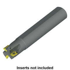 Kennametal - 20mm Cut Diam, 9mm Max Depth of Cut, 20mm Shank Diam, 200.17mm OAL, Indexable Square Shoulder End Mill - ADKT 1035.. Inserts, Cylindrical Shank, 0° Lead Angle, Series NGE-A - Exact Tooling