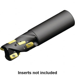 Kennametal - 20mm Cut Diam, 27.74mm Max Depth of Cut, 20mm Shank Diam, 90.2mm OAL, Indexable Square Shoulder Helical End Mill - ED.T 10T3.. Inserts, Cylindrical Shank, 0° Lead Angle, Through Coolant, Series Mill 1-10 - Exact Tooling